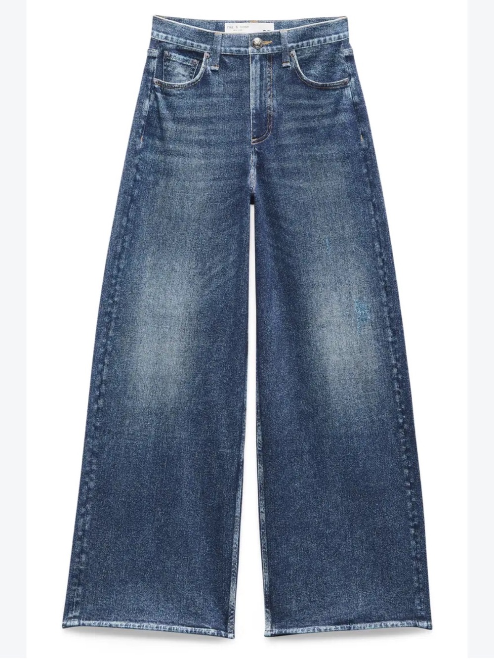 Rag & Bone Miramar Sofie High Waist Ankle Wide-Leg Pants size Sweatpant Jeans 26 - Picture 2 of 12
